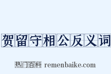 贺留守相公反义词是什么意思的图片